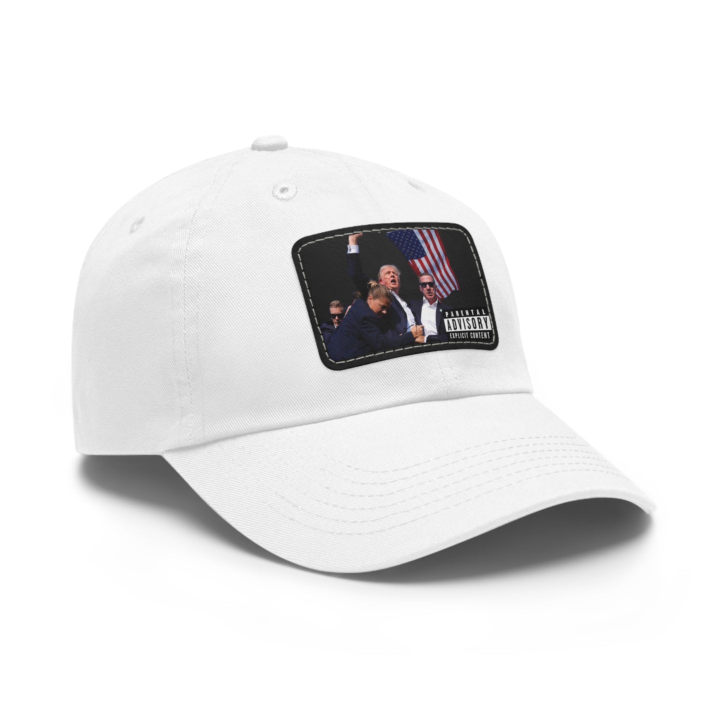 Dad Hat with Leather Patch (Rectangle)